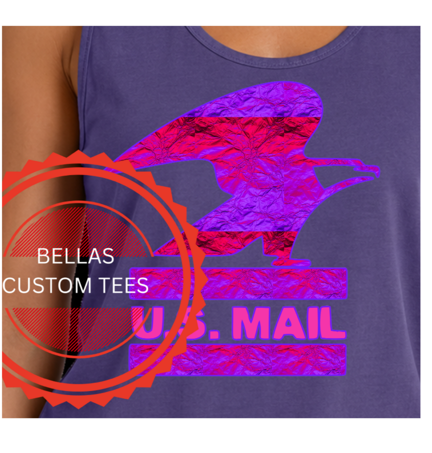 Postal Eagle, Purple and Pink Foil