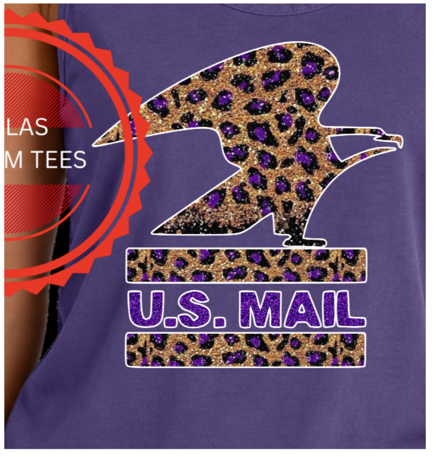 Postal Eagle, Brown glitter leopard
