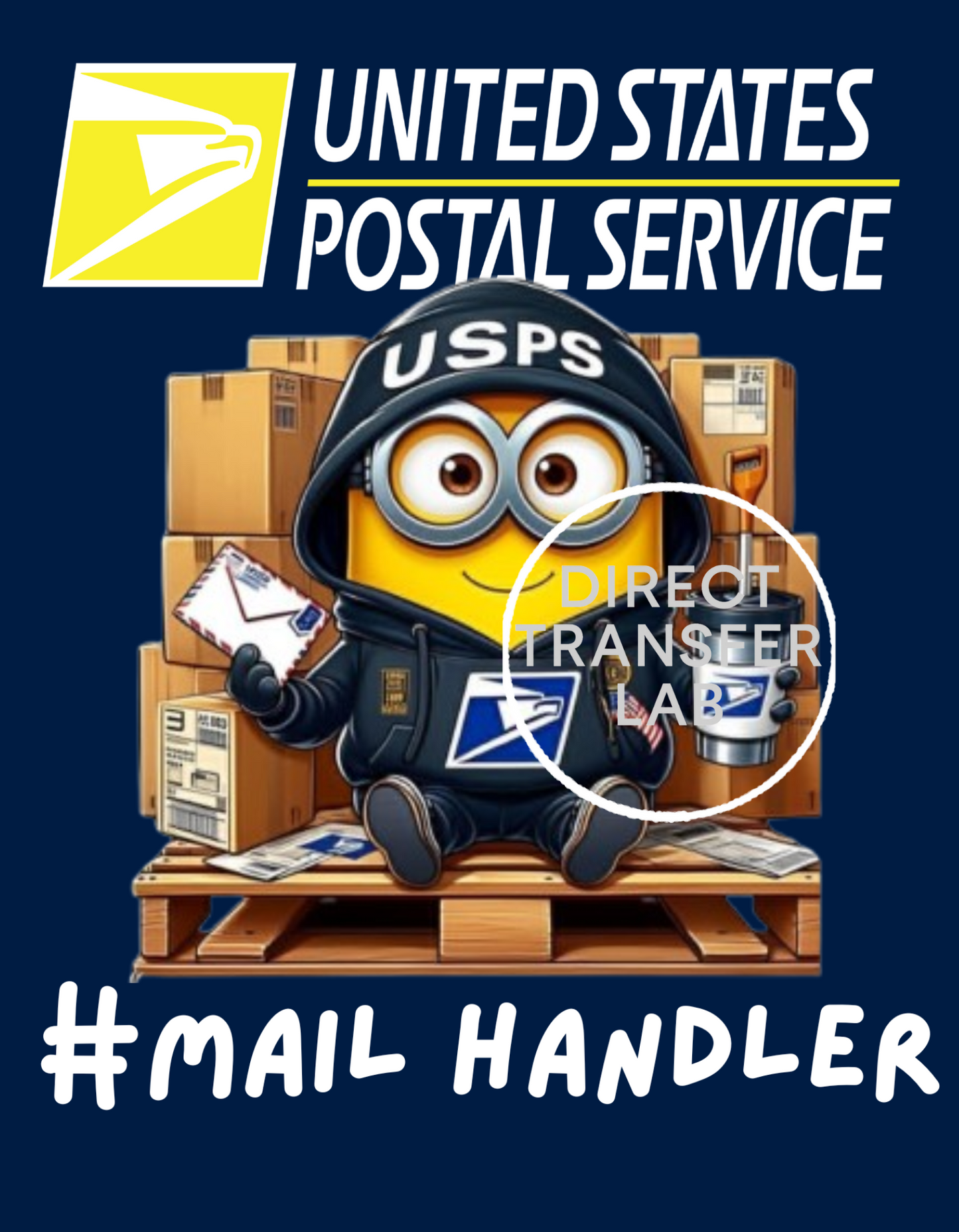Postal Worker Mail Handler DTF Print