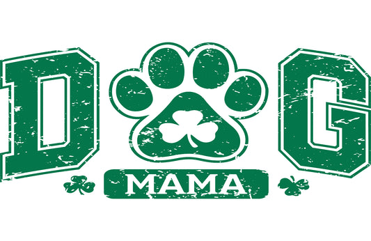 "Dog Mama" St. Patrick's Day DTF Green Print Edition