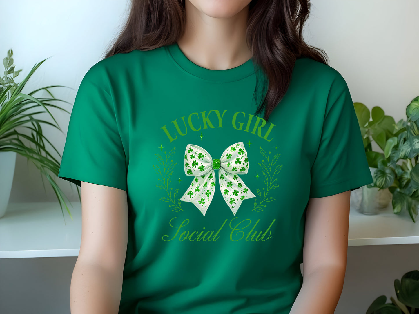 "Lucky Girl - Social Club" St. Patrick's Day DTF Green Print Edition