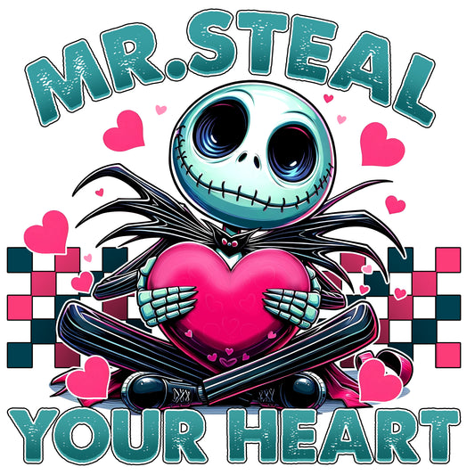 Mr. Steal Your Heart Valentine DTF Transfer