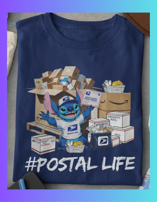 Stitch Postal Life  DTF Print
