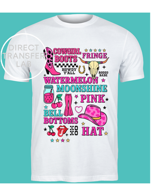 Cowgirl summer fun. Postal DTF Print