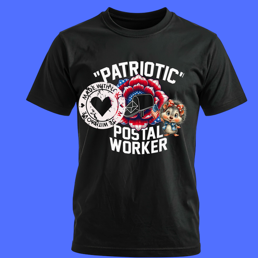 patriotic postal worker