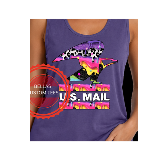 Postal Eagle, colorful drip
