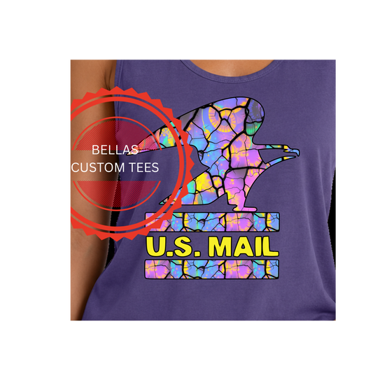 Postal Eagle, purple and pink marble