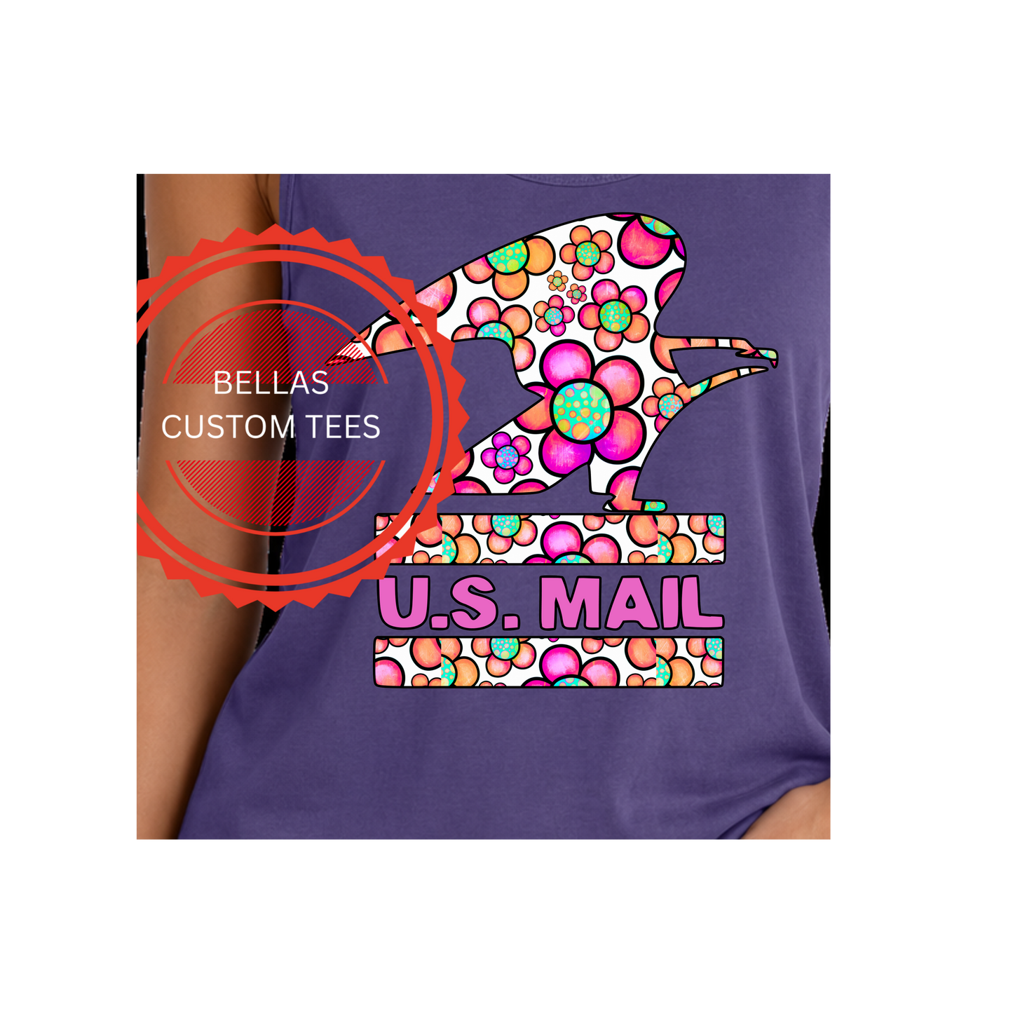 Postal Eagle, colorful flower
