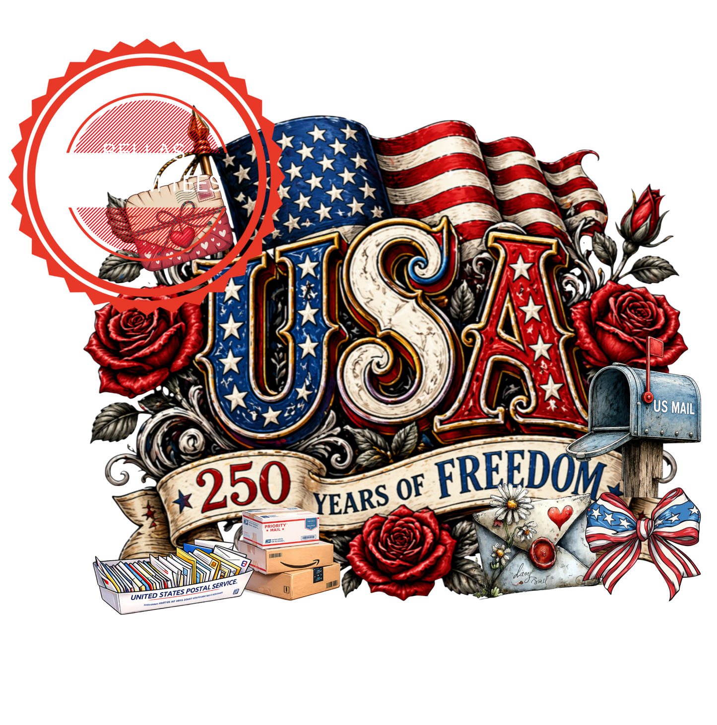 Postal USA 250 years of freedom