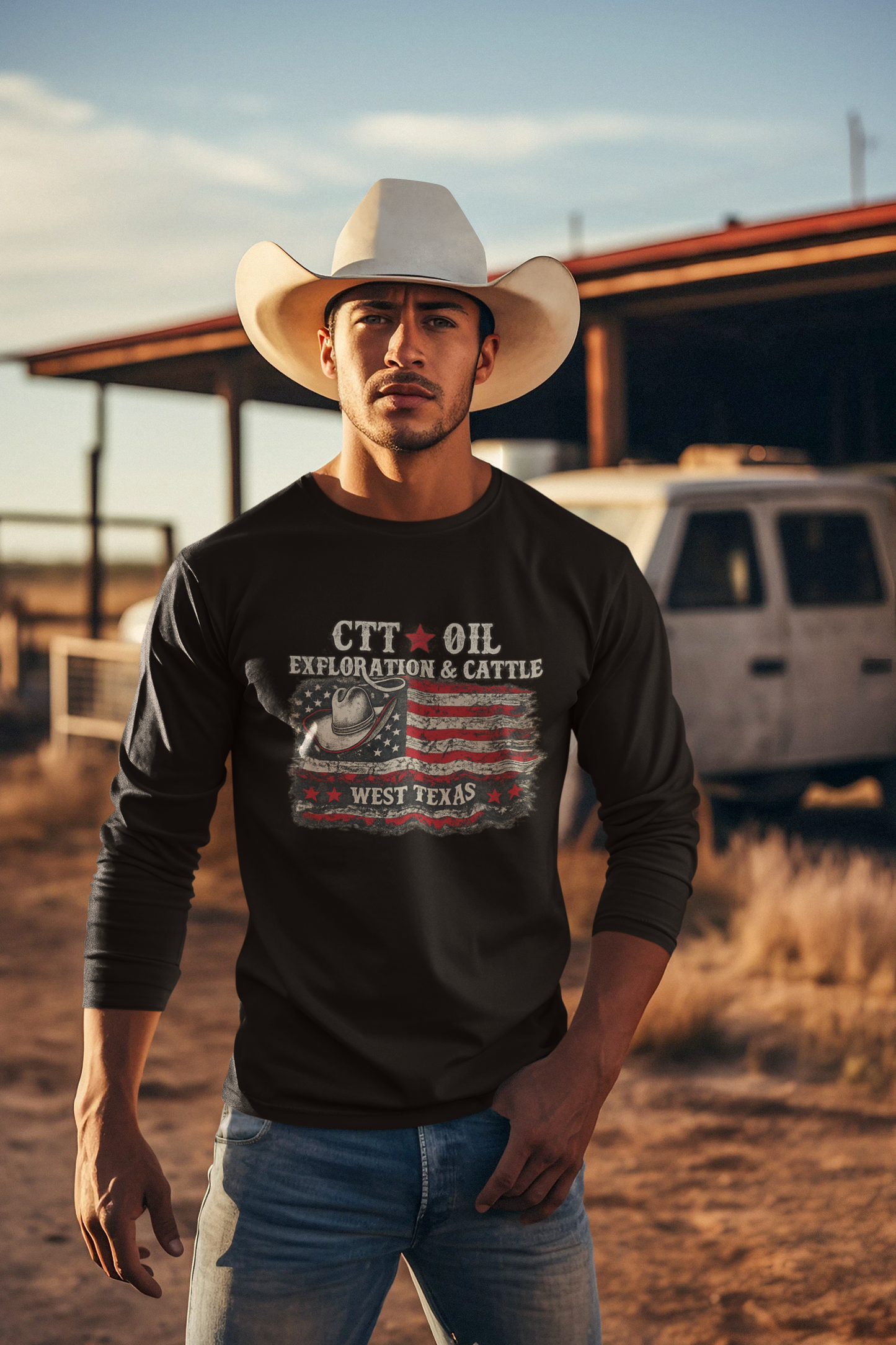 CTT Oil Exploration & Cattle, American flag